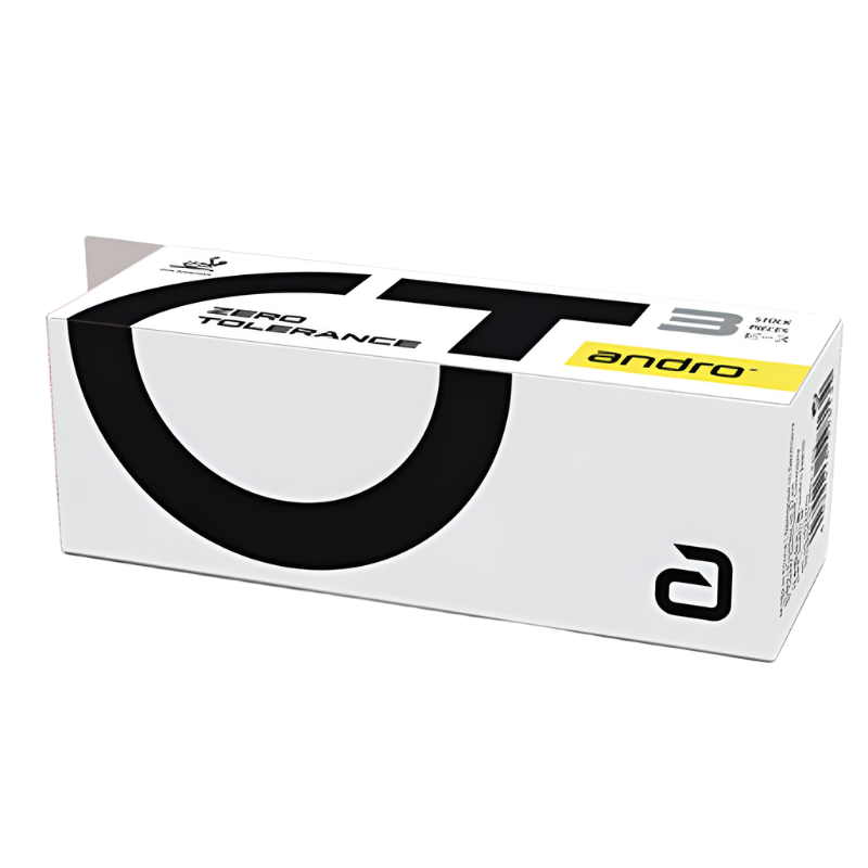Andro ZeroT *** bordtennisbollar. 3-pack. Vit.