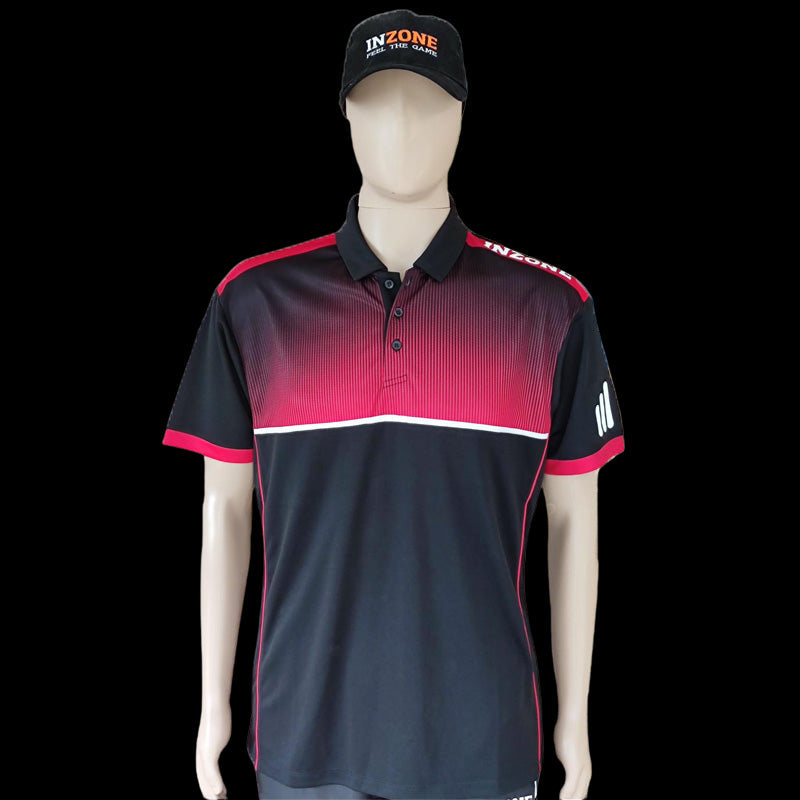 Inzone Polo Seoul. Rød/sort