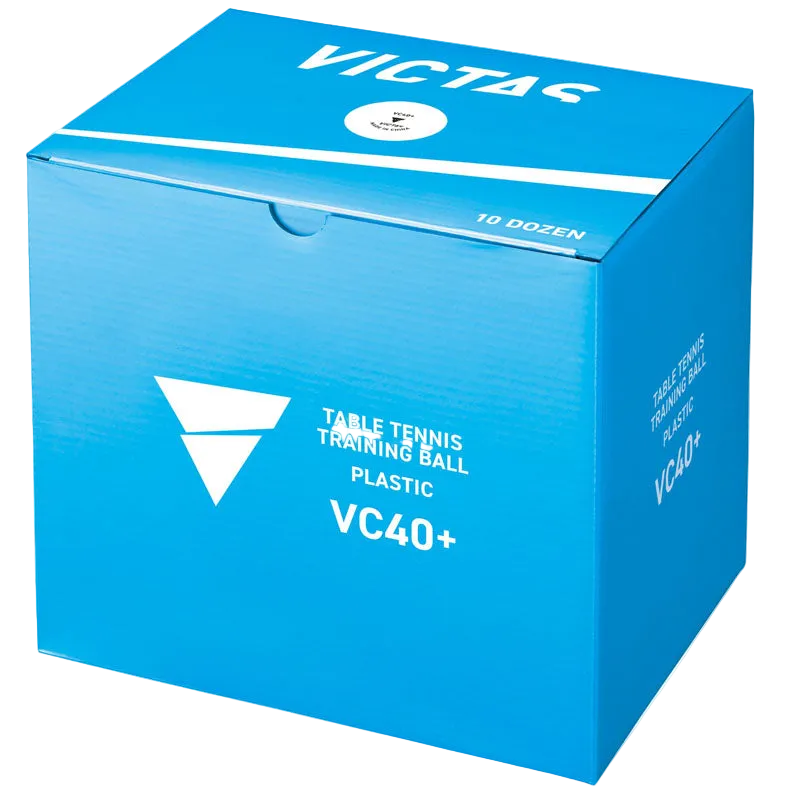 Victas VC40+ ** bordtennisboll. 120 st. Vit